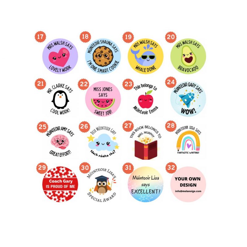 Personalised Stickers Mol an Óige