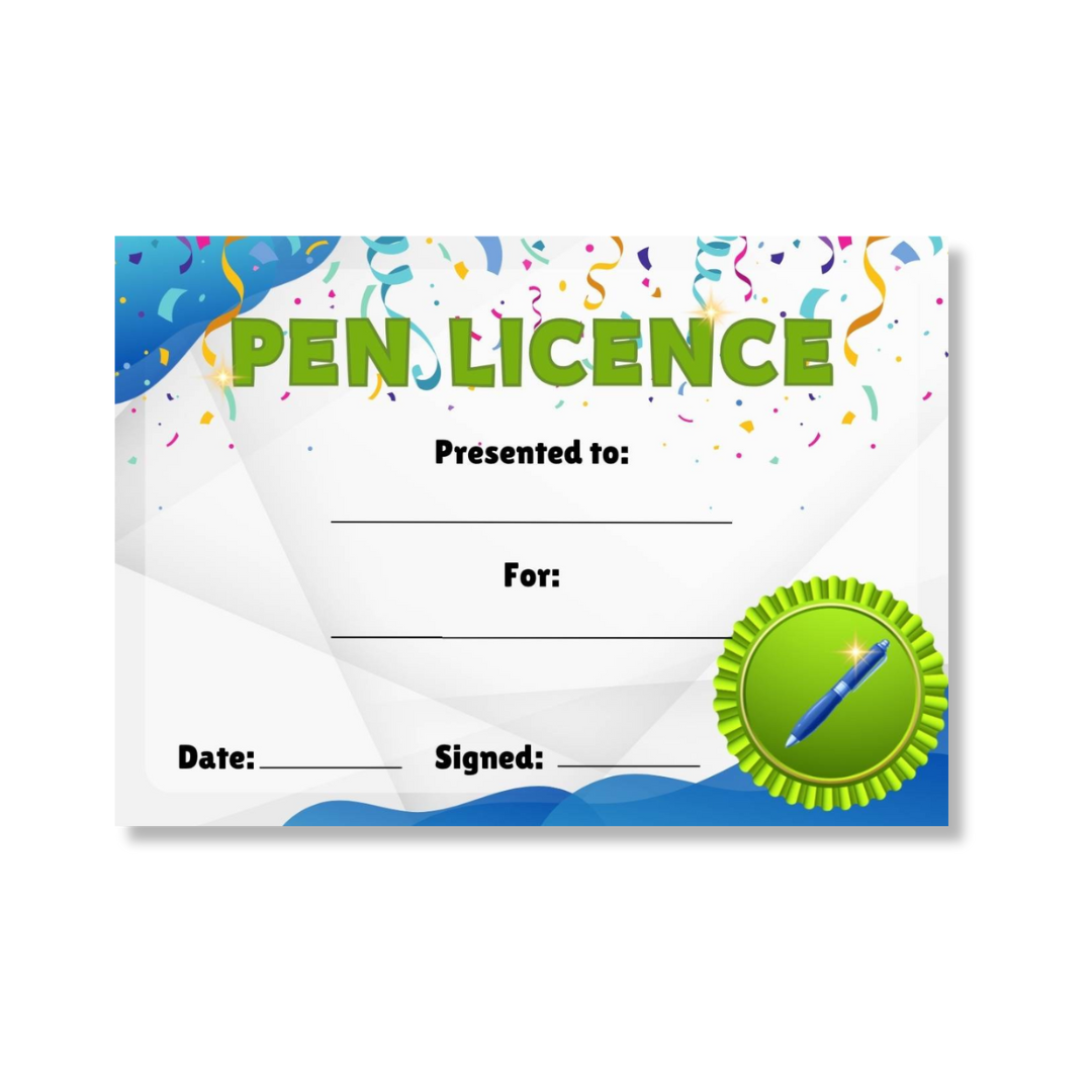 Pen Licence Certificates